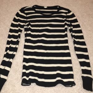b&w stripped long sleeve